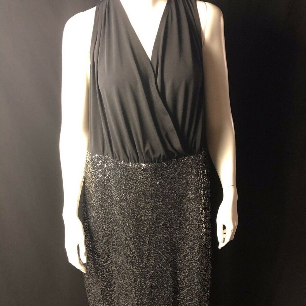 Lane Bryant lovely Black knit and Silvery sequined